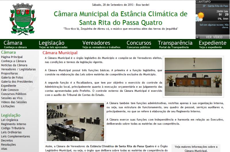 Câmara Municipal de Santa Rita do Passa Quatro - SP